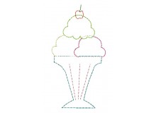 Stickdatei - Eis Becher